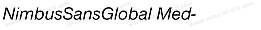NimbusSansGlobal Med字体转换